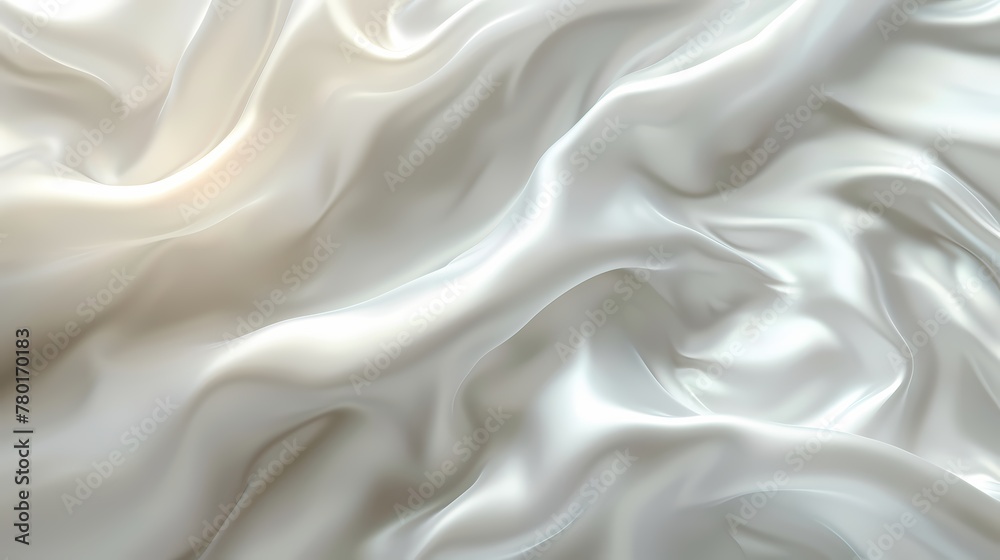 modern sleek white silk wave smooth texture background 