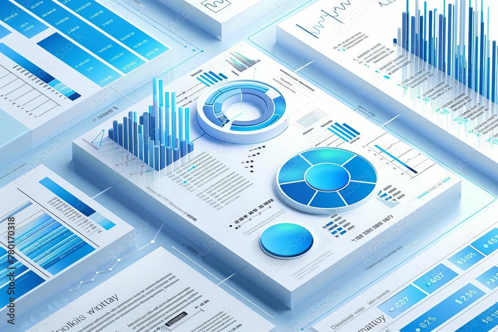 Graphically Present Modern business infographic visualization, financial data charts and ...