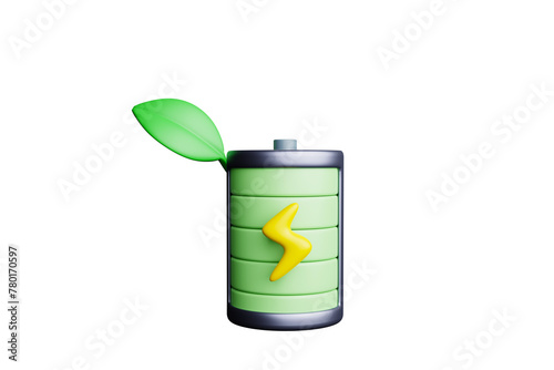 Wallpaper Mural 3D rendering, environmentally friendly green battery Torontodigital.ca