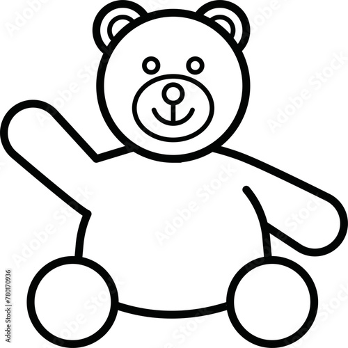 Teddy Bear Icon Outline