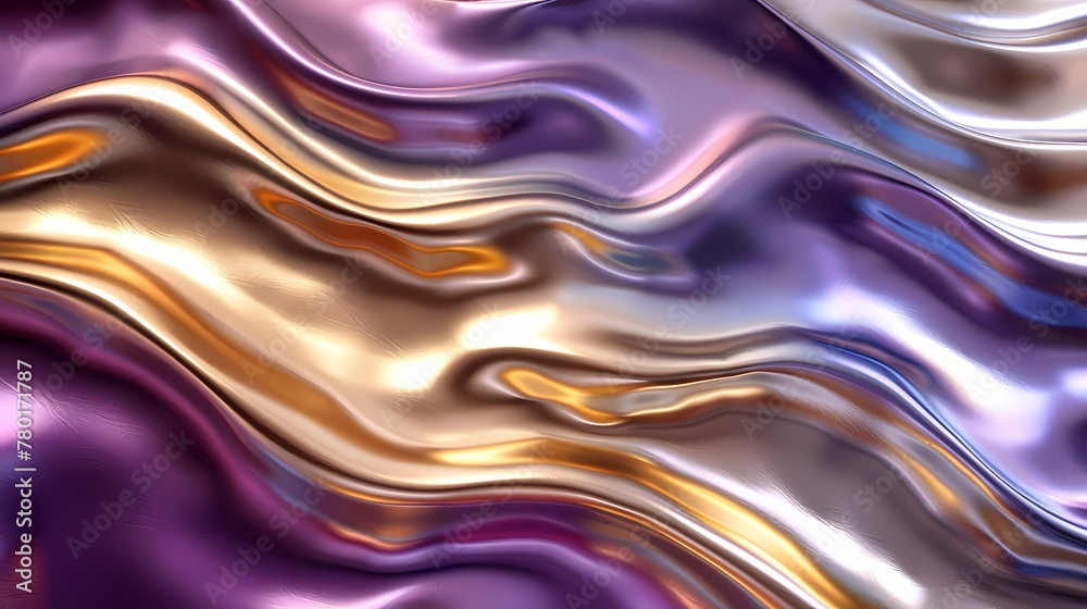 Modern Abstract wave silk fabric textured gradient background, wallpaper with color theme of gold and purple Modern Abstract wave silk fabric textured gradient background, wallpaper with color theme of gold and purple