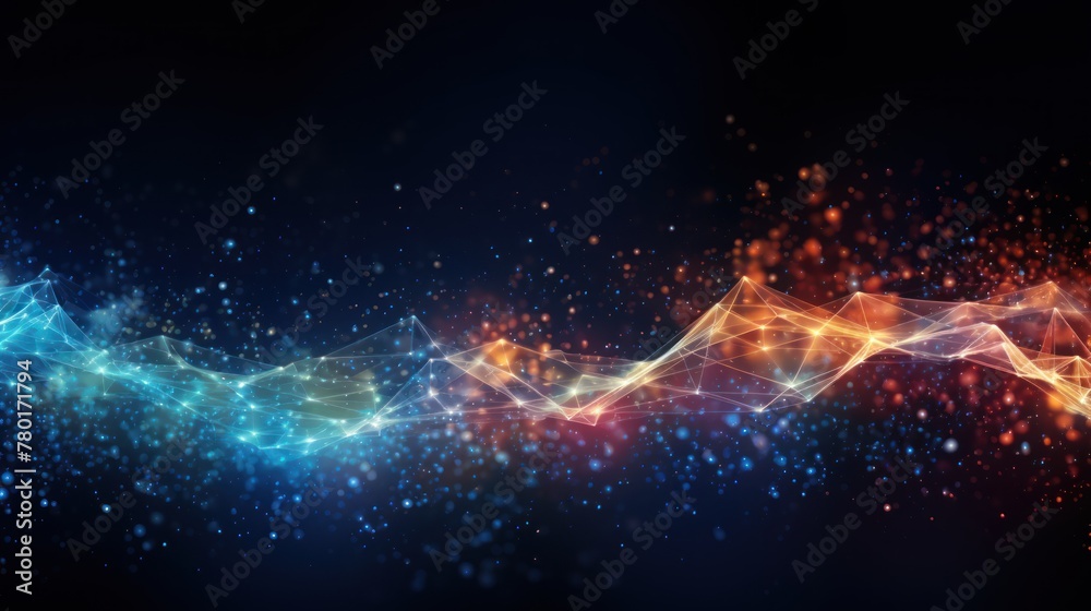 Fototapeta premium Technology Particle Abstract Background