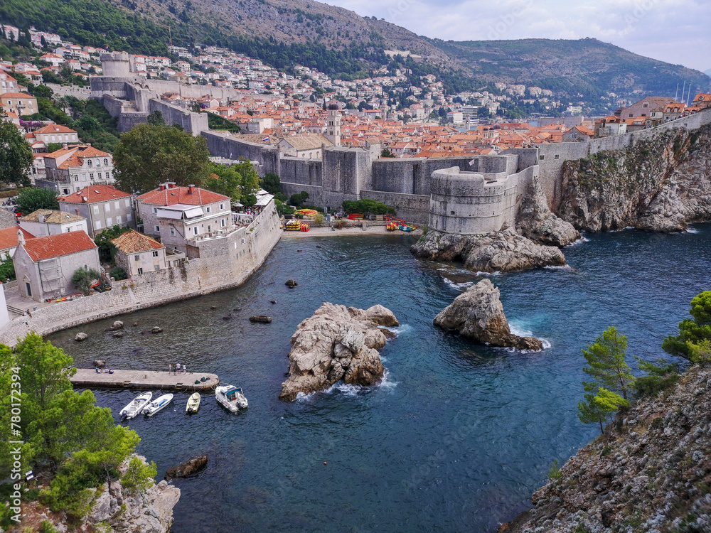 City of Dubrovnik, City Walls and bay 2