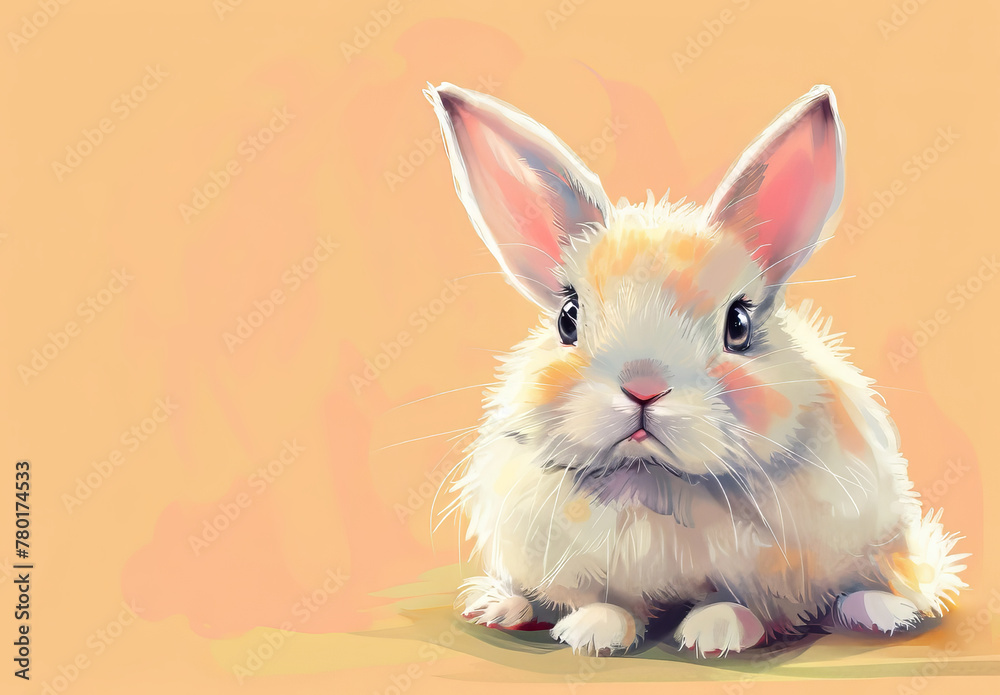 Cute bunnies: adorable bunny art featuring chubby cheeks, expressive eyes. Easter-themed content Cute bunnies: adorable bunny art featuring chubby cheeks, expressive eyes. Easter-themed content