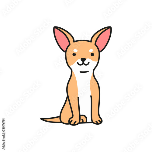 cute chihuahua dog vector illustration