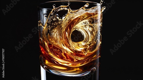 A bold swirl in a clear, untamed glass, the essence of cider beverages and beer captured in a single whirl photo