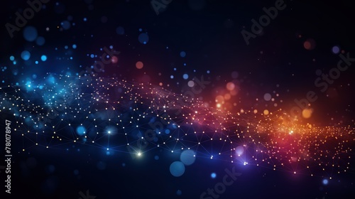  Abstract Particle in Digital IT Technology Background