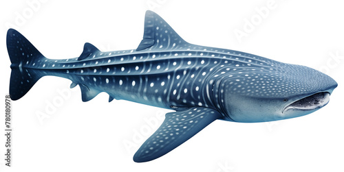 Closeup Whale shark PNG isolated on white and transparent background - Whale Marine mammal Endangered species ecosystems Concept photo