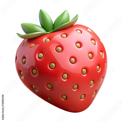 a strawberry  on white background
