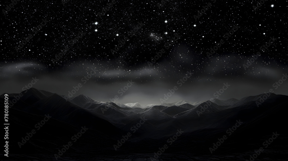 Digital night scene starry sky scene abstract graphic poster web page PPT background