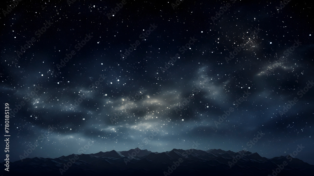 Fototapeta premium Digital night scene starry sky scene abstract graphic poster web page PPT background
