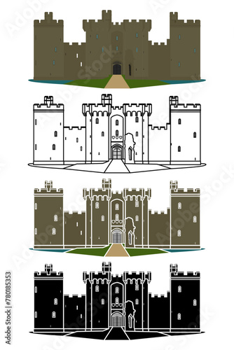 Bodiam castle in East Sussex, UK