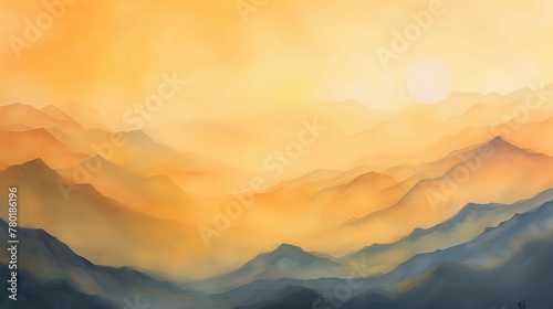 Golden Peaks at Daybreak./n #780186196