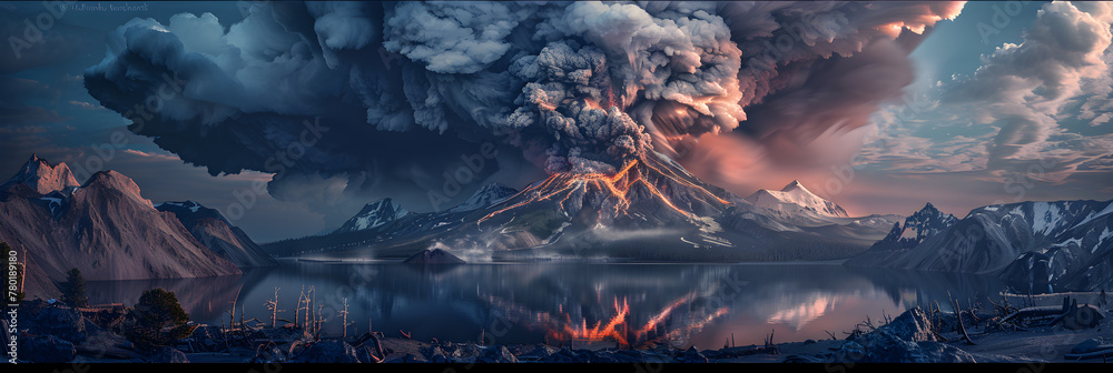 Moonlit Resilience: The Destructive Spectacle and Lingering Calmness of the Mount Saint Helens Eruption