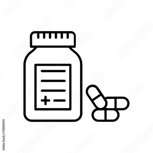 pharma icon. outline icon