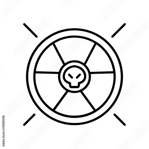 radiation symbol icon. outline icon
