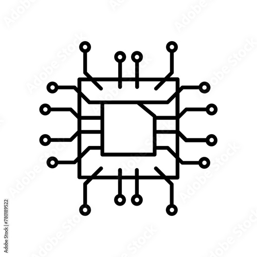 chip icon. outline icon