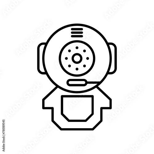 spy robot icon. outline icon