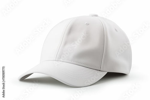 white baseball cap isolated on white