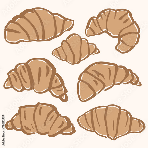 Croissant Vector Collection.eps