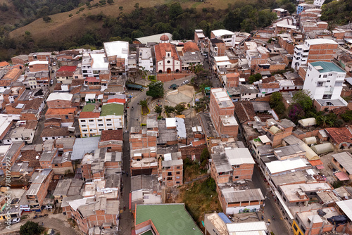 Caicedo, Antioquia - Colombia. March 17, 2024. Panoramic with drone, with a distance of 96.4 km from the city of Medellin. © Luis Echeverri Urrea