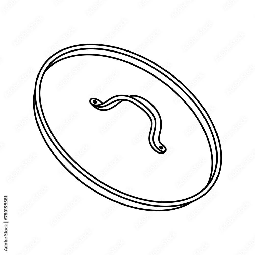 Lid vector icon. Glass transparent cap with a stainless steel handle. Kitchen tool - cover for frying pan, pot, dishes. Hand drawn doodle isolated on white. A simple sketch of household utensils Lid vector icon. Glass transparent cap with a stainless steel handle. Kitchen tool - cover for frying pan, pot, dishes. Hand drawn doodle isolated on white. A simple sketch of household utensils
