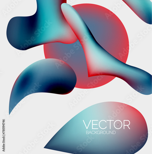 Abstract liquid bubble background. Liquid gradients