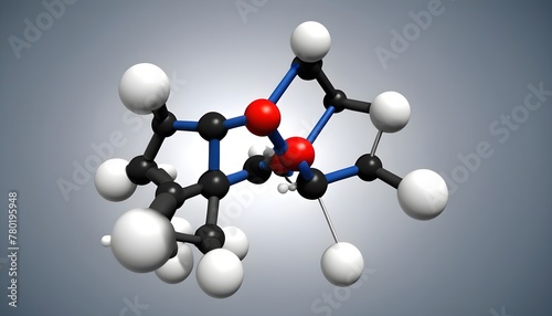 sevoflurane molecule, general anesthetics molecular structure, isolated 3d model van der Waals