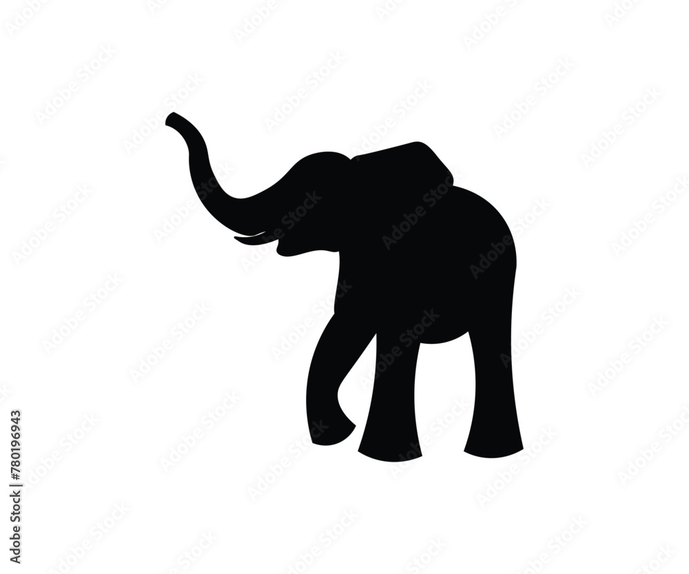 Elephant in silhouette vector illustration Elephant in silhouette vector illustration