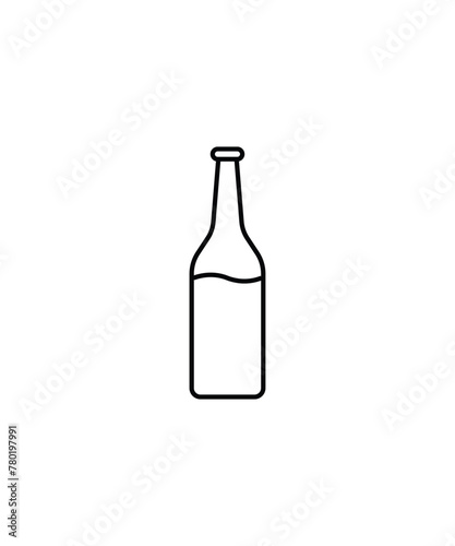 bottle of wine icon, vector best line icon.