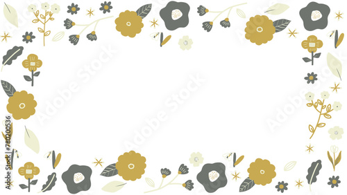 北欧風秋色のお花手紙フレーム