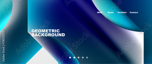 Colorful gradients with abstract geometric shapes. Vector Illustration For Wallpaper, Banner, Background, Card, Book Illustration, landing page