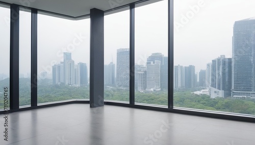 Office Window View: Modern Skyscraper Building Facade