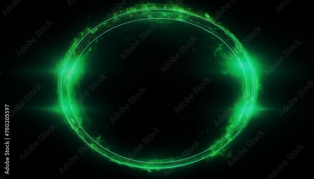 Obraz premium green glowing light