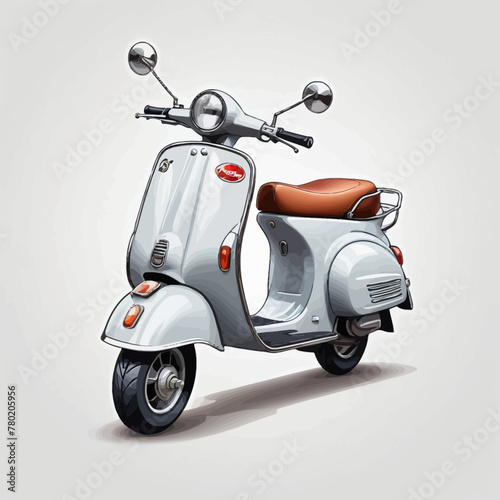 Motorcycle Scooter illustration Design Very Cool