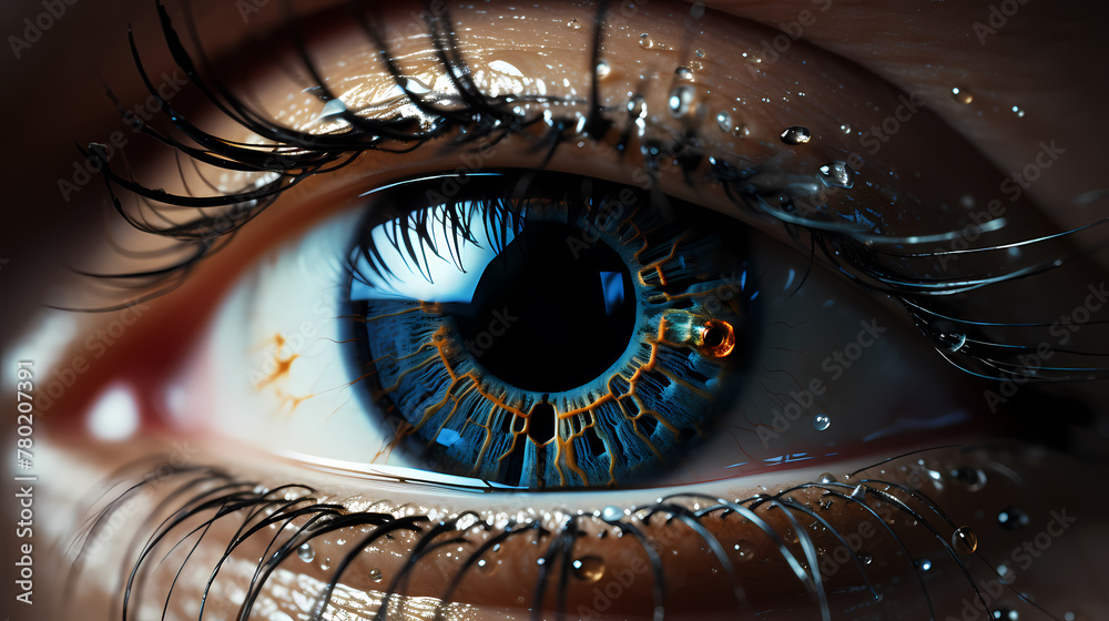Close-up of biometric eye