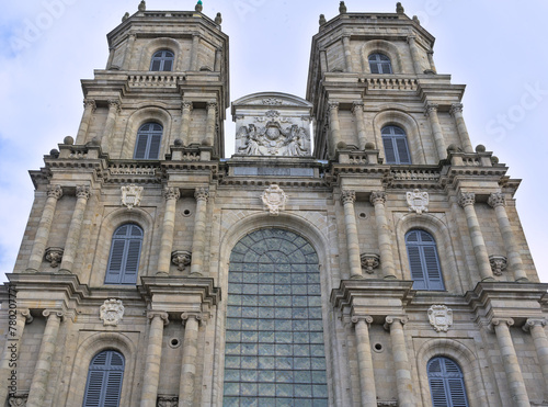 Facade of the cathedral of Rennes, Brittany, France