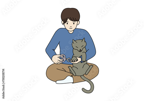 猫の爪切り