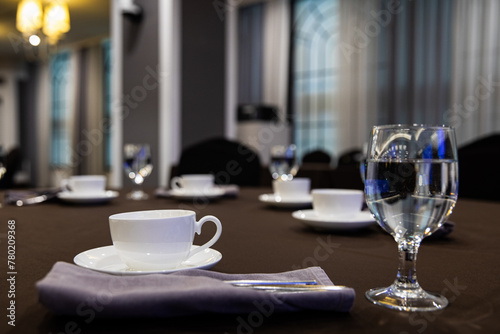 White coffee cup, brown coffee, profound scent, dark brown