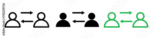 Two Person Conflict and Misunderstanding Communication Icon