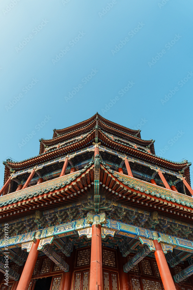 The Tower of Buddhist Incense in the Summer Palace, Beijing, China The Tower of Buddhist Incense in the Summer Palace, Beijing, China