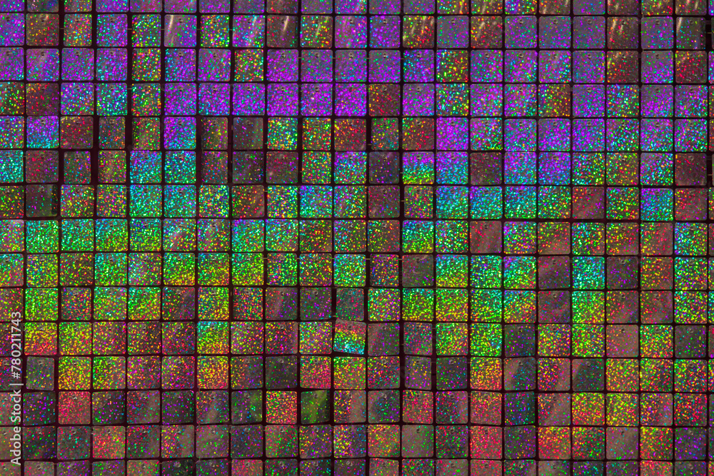 Fototapeta premium Rainbow tile pattern on the wall