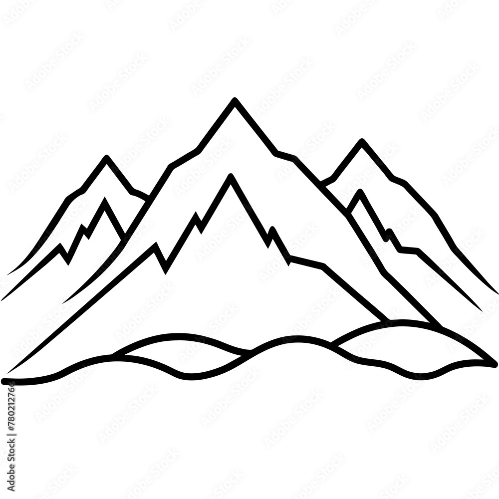 illustration of mountain landscape illustration of mountain landscape