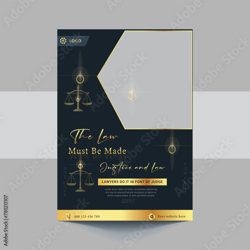 A4 Law Firm Flyer Template, Law Firm and Legal Services Flyer, Law Firm and Consultancy Flyer, Legal Corporate Law Firm Business Flyer poster or pamphlet leaflet Template design