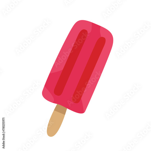 Ice cream vector illustration. Summer element. Hello summer concept. Cartoon flat vector isolated on white background.