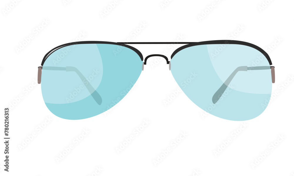 Sunglasses vector illustration. Summer element. Eyewear fashion. Cartoon flat vector isolated.