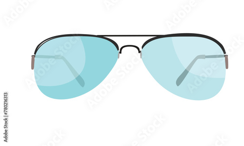 Sunglasses vector illustration. Summer element. Eyewear fashion. Cartoon flat vector isolated.