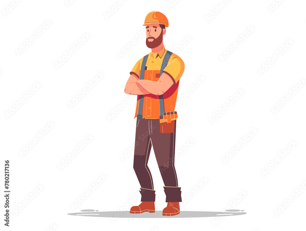 white background, Failure to provide a safe work environment, in the style of animated illustrations, full body, only one man, text-based