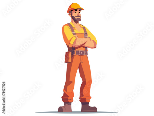 white background, Failure to provide a safe work environment, in the style of animated illustrations, full body, only one man, text-based