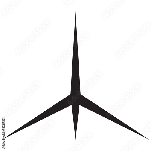 Schilderij op canvas A silhouette of a caltrop
